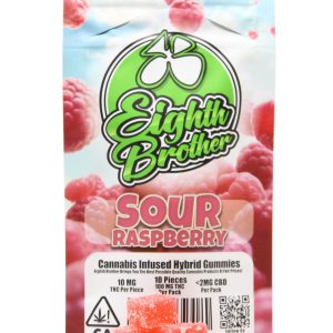 Sour Raspberry Gummies 10 pack - 100mg